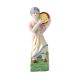 Brass Porcelain figurine Of A Lady Musician With Dholak