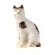 White And Grey  Porcelain Cat Statue