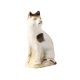 White And Grey  Porcelain Cat Statue