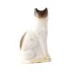 White And Grey  Porcelain Cat Statue
