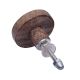 Handmade White and Brown Wooden Round Wardrobe Knobs