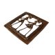 Square Brass Dhokra Tribal Folks Daily Activity Wall Hanging