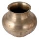 Round Plain White Metal Water Pot