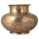 Round Engraved Holy Water Pot for Hindu Rituals