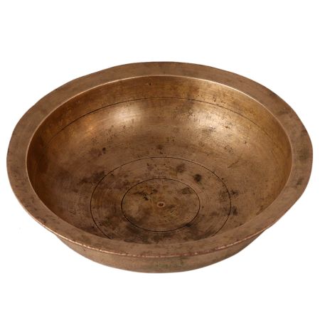 Indian Spiritual Brass Bowl with Stand