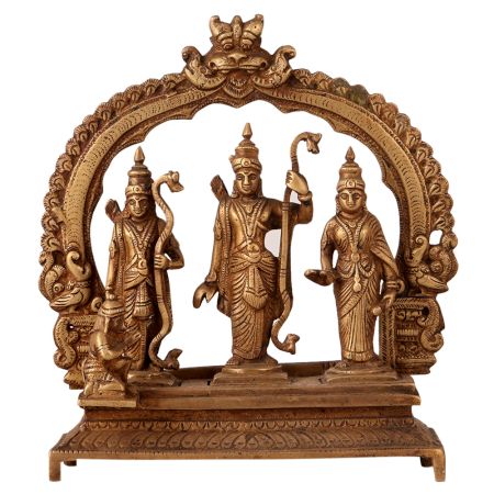 Handmade Brass Ram Darbar with Hanuman