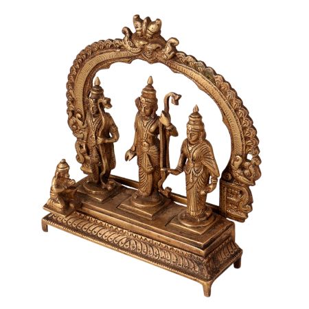 Handmade Brass Ram Darbar with Hanuman