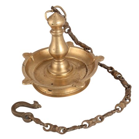 Heavy Vintage Sara Vilakku or Hanging Oil Lamp