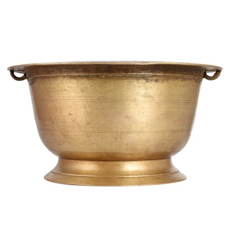 Brass Vintage Pot with Stand for Planting