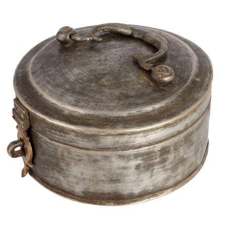 Round Vintage Food Box made of Brass