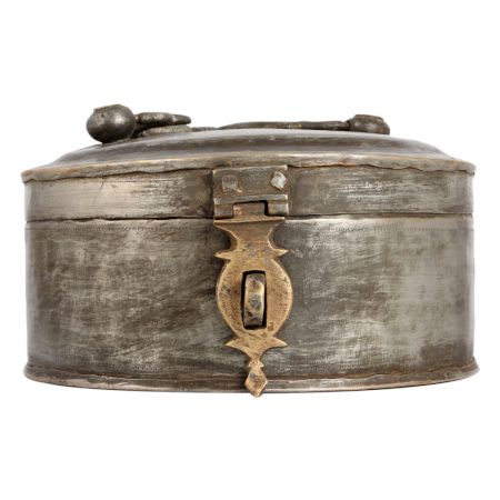 Round Vintage Food Box made of Brass