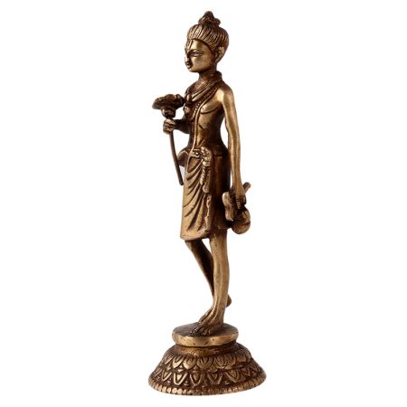 Brass Statue of Nilkanth Varni in Antique Finish