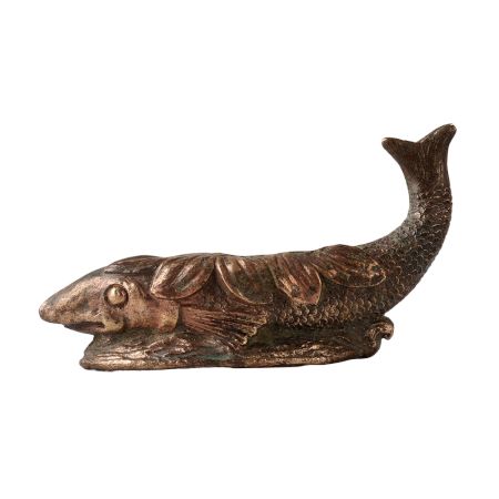 Handcrafted Brass Asian Koi Fish Statue