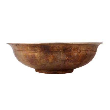 Golden Brass Low Serving  Bowl