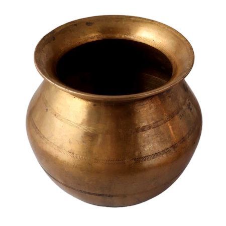 Indian Traditional Brass Cooking Pot Utensil
