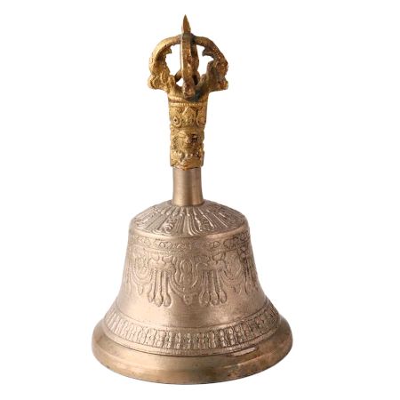Tibetan Art Brass Temple Bell