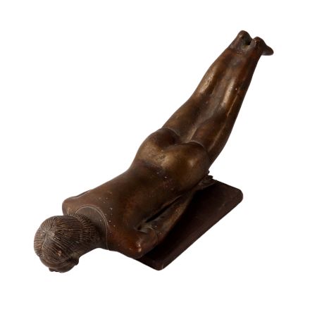 Brass Statue of a Man in Yoga Pose