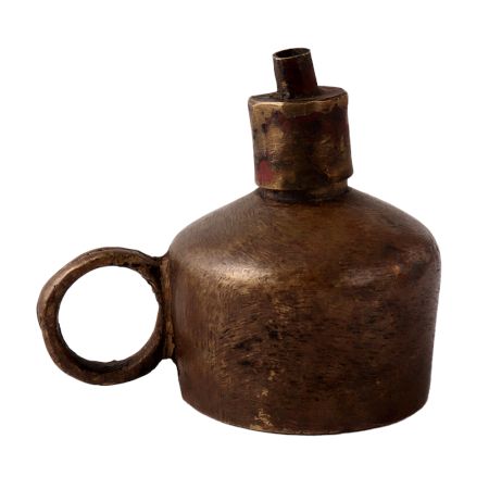 Brass Lightning Oil Lamp With Handle