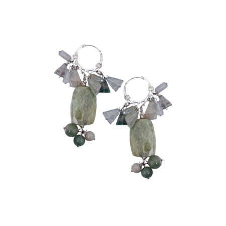 Beaded Dangle Drop Earring Made In 92.25 Sterling Silver