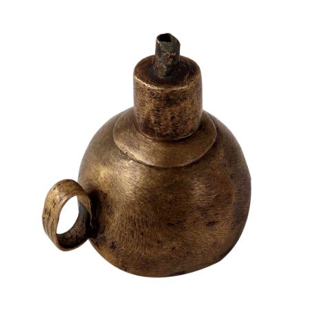 Brass Kerosene Oil Lamp in Antique Finish