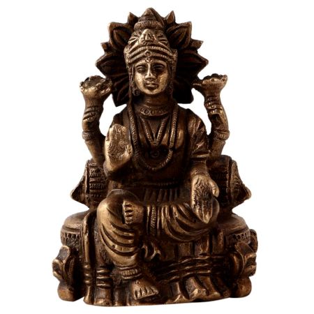 Brass Small Goddess Lakshmi Statue