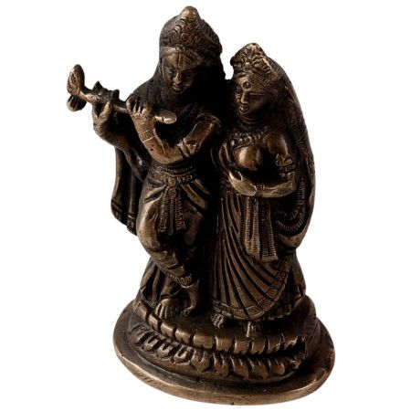 Brass Small Radha Krishna Statue