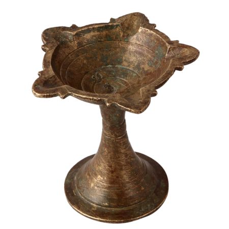 Brass Diwali Light Lamp Or 5 Wick  Oil Lamp