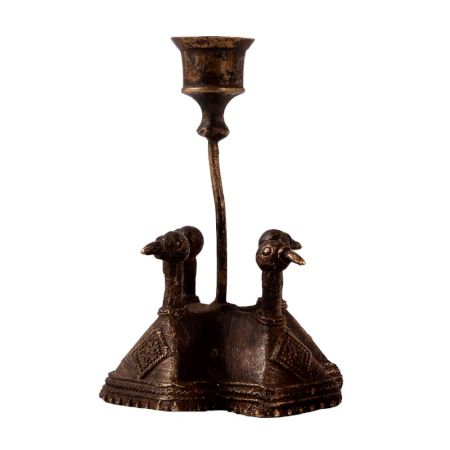 Handmade Brass Four Duck Head Candle Holder