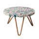 Speckly Affair Wood And Resin Cake Stand With Iron Legs
