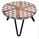 Wood And Resin Plant Or Cake StandÂ With Iron Legs