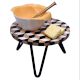 Diamond Wood And Resin Cake Stand and Cake Server With Iron Legs