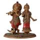 Holy Standing Radha Krishna Engraved with Colour Stones