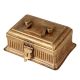 Vintage Brass Jewelry Box with Handle