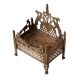 Vintage Used Lord Krishna Bed with Fine Peacock Engraving