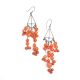 92.5 Sterling Silver Drop Dangle Carnelian Earrings