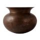 Primitive Round Matka Pot In Dark Finish