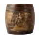 Brown Brass Planter Pot With Ring Handles