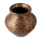 Brass Pot With Faded Engraved Design