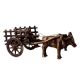 Small Brass Ox Chariot in Dark Brown Finish