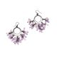 92.5 Sterling Silver Charming Light Purple Earrings
