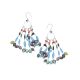 Multicolor Beads Dangle Earrings In 92.5 Sterling Silver