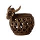 Vintage Brass Nandi Head Pot in Tribal Art