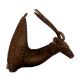Brass Deer Head for Wall Hanging in Tribal Folk Art