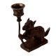 Brass Squirrel Candle Stand in Folk Art