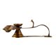 Vintage Brass Aarti Lamp with Cobra Handle for Decoration