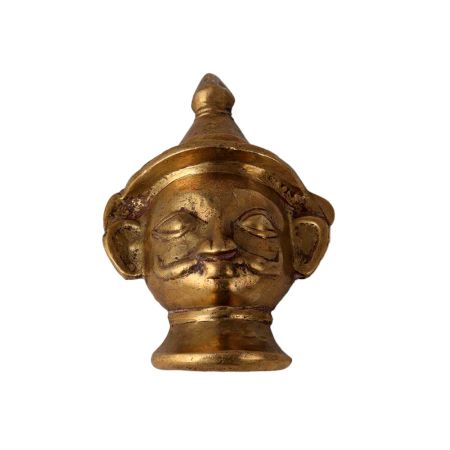 Bhairava Mask Brass Muniswaran God Shiv Murti