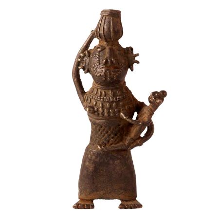 Handcrafted Folk Brass Statue for Home Decoration