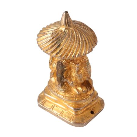 Brass Lord Ganesha Statue in Golden Finish