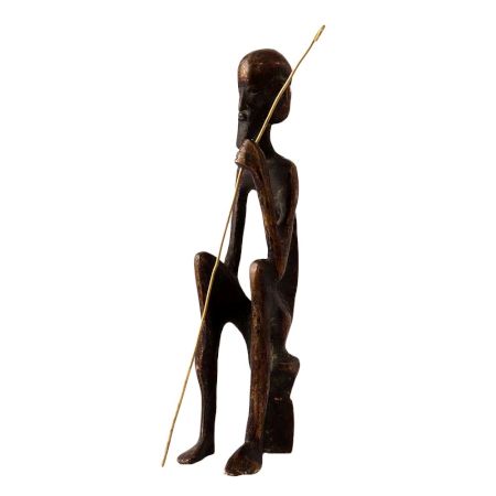 Brass Masai Old Man Decorative Statue