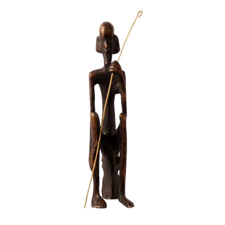 Brass Masai Old Man Decorative Statue